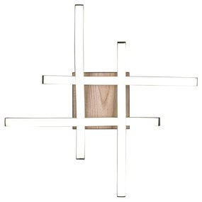 Fekete-barna LED mennyezeti lámpa 46x46 cm Route – Trio