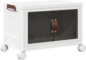 vidaXL egymásra rakható tárolódoboz kerekekkel 28 L 48,5x29,5x33 cm