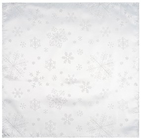 Snowflakes karácsonyi abrosz fehér, 77 x 77 cm