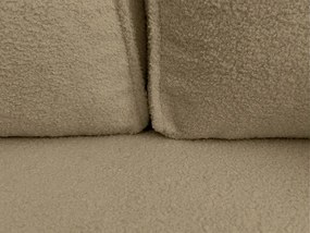 SMART BOUCLE L alakú kihúzható, megfordítható sarokkanapé 232x143 cm, sötétbézs