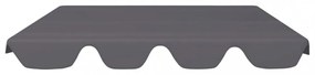 antracit csere ponyva kerti hintaágyhoz 150/130 x 105/70 cm