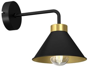 Luminex Fali lámpa DEMET 1xE27/60W/230V fekete/arany LU0624