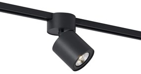 Modern fekete spotlámpa 1 fázisú sínrendszerhez GU10 70mm - Iconic Roto