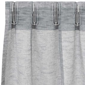 Függönyök függönyökkel 2 pcs Sötétszürke 140x140cm Poliészter