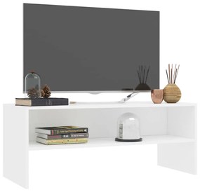 fehér szerelt fa TV-szekrény 100 x 40 x 40 cm