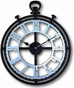 Nagy,modern Falióra, Loft,vintage,nappaliba, Ezüst, CSENDES,40 cm