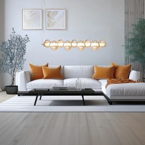 BOLLA LED/32W/230V kábeles csillár arany/füstös bézs