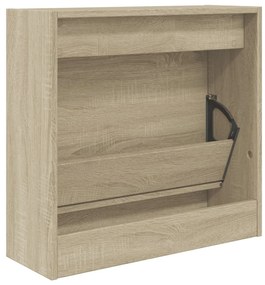 sonoma tölgy színű szerelt fa cipőszekrény 60 x 21 x 57 cm
