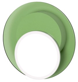 Mennyezeti / fali lámpa DOT 02, többféle változat - TUNTO Modell: fehér keret és borító, zöld üveglap