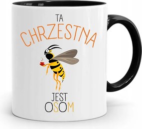 Keresztelői Bögre Fekete Ajándék fényképes nyomattal