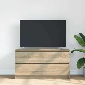 sonoma tölgy színű szerelt fa TV-szekrény 100x35x54 cm