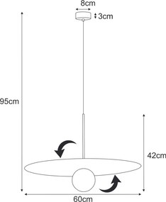 KAJA K-5373 SANTE Fekete Színű Függeszték 1xG9 10W IP20
