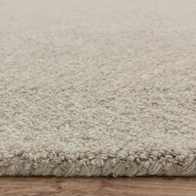 Krémszínű kézi szövésű gyapjúkeverék szőnyeg 160x230 cm Theodore Chevron – Asiatic Carpets