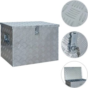 vidaXL ezüstszínű alumíniumdoboz 610 x 430 x 455 mm