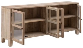 Natúr színű mangófa tálalószekrény 160x71 cm – Ixia