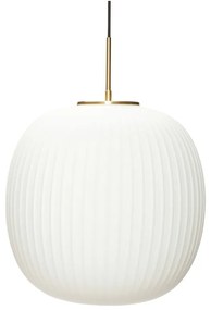 Fehér függőlámpa üveg búrával ø 40 cm Serene – Hübsch