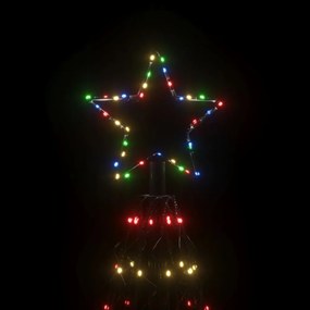 kúp alakú karácsonyfa 1400 színes LED-del 160 x 500 cm