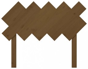 mézbarna tömör fenyőfa ágyfejtámla 104x3x80,5 cm