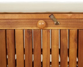 tömör akácfa kerti tárolópad párnával 91 cm