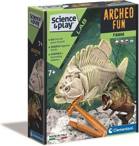Világító piranha Archeo Fun régészeti készlet Clementoni
