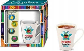 2in1 Bögre +könyvjelző Szett Szörnyen Szeretek Olvasni