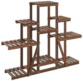 vidaXL tömör fenyőfa virágtartó állvány 110 x 25 x 96 cm