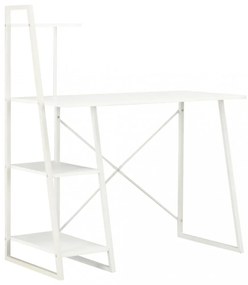 fehér íróasztal polcrendszerrel 102 x 50 x 117 cm
