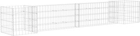 vidaXL H alakú acéldrót virágtartó gabion 260 x 40 x 40 cm
