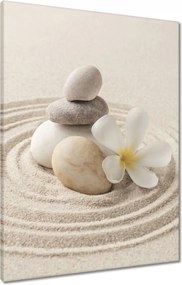 Vászonkép 60x80 Körök a homokban és kavicsok Spa