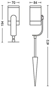 Philips 17428/30/P7 - Hue LILY RGB LED kültéri spotlámpa 8W IP65