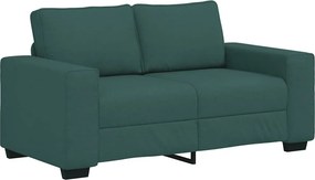 vidaXL kétszemélyes sötétzöld szövet kanapé 160x77x82 cm