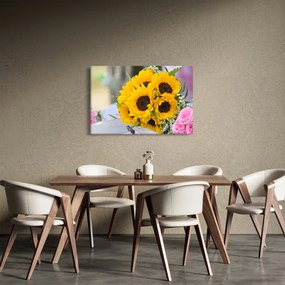 Napraforgós esküvői csokor képe (90x60 cm)
