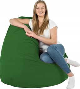 Puff Táska Sötétzöld Plüss Fotel XXL