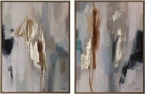 Nyomtatott-kézzel festett részletekkel keretezett-vászon kép szett 2 db-os 60x80 cm Gallery – Bizzotto