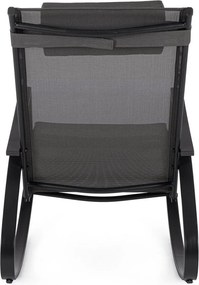 Antracitszürke fém kerti fotel Ercolano – Bizzotto