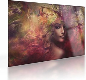 Üveg kép - Fantasy nő (70x50 cm)