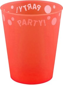 Orange Fluorescent, Narancssárga micro prémium műanyag pohár 250 ml