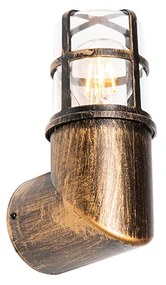 Vintage kültéri fali lámpa sárgaréz IP54 20,8 cm - Kiki