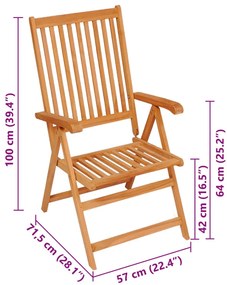 2 db tömör tíkfa kerti szék szürke kockás párnákkal