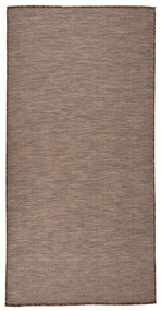 barna lapos szövésű kültéri szőnyeg 100 x 200 cm