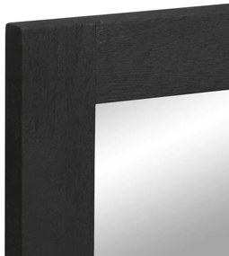 Fekete szerelt fa és sárgaréz fürdőszobatükör 50 x 70 x 2,5 cm