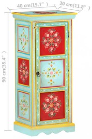 kézzel festett tömör mangófa tálaló 40 x 30 x 90 cm