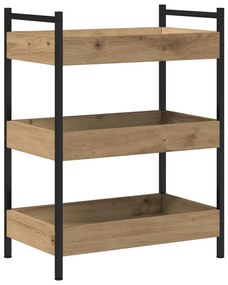 Konyhai Kocsiszekrény Mesteri Tölgy 50x30x70 cm Mérnöki Fa