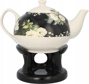 Livello Porcelán vízforraló 1000 ml Teáskanna Melegítő Virágok