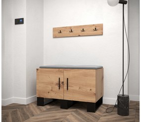 Előszobabútor Amanda 21 (artisan tölgy + sötétszürke). 1086040