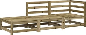 vidaXL 2 személyes impregnált fenyőfa kerti kanapé lábzsámollyal