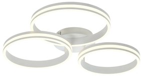 Mennyezeti lámpa fehér, LED-del, 3 lépésben dimmelhető, 3-lámpás - Navara