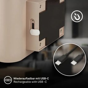 Briloner 3878011 - LED tölthető fali lámpa érzékelővel CHAT LED/3W/5V 2000 mAh bézs