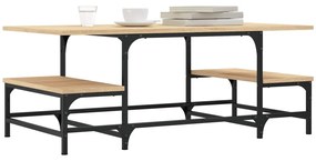 Sonoma tölgy színű szerelt fa dohányzóasztal 100 x 50,5 x 40 cm