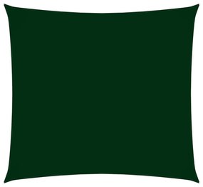sötétzöld négyzet alakú oxford-szövet napvitorla 3,6 x 3,6 m